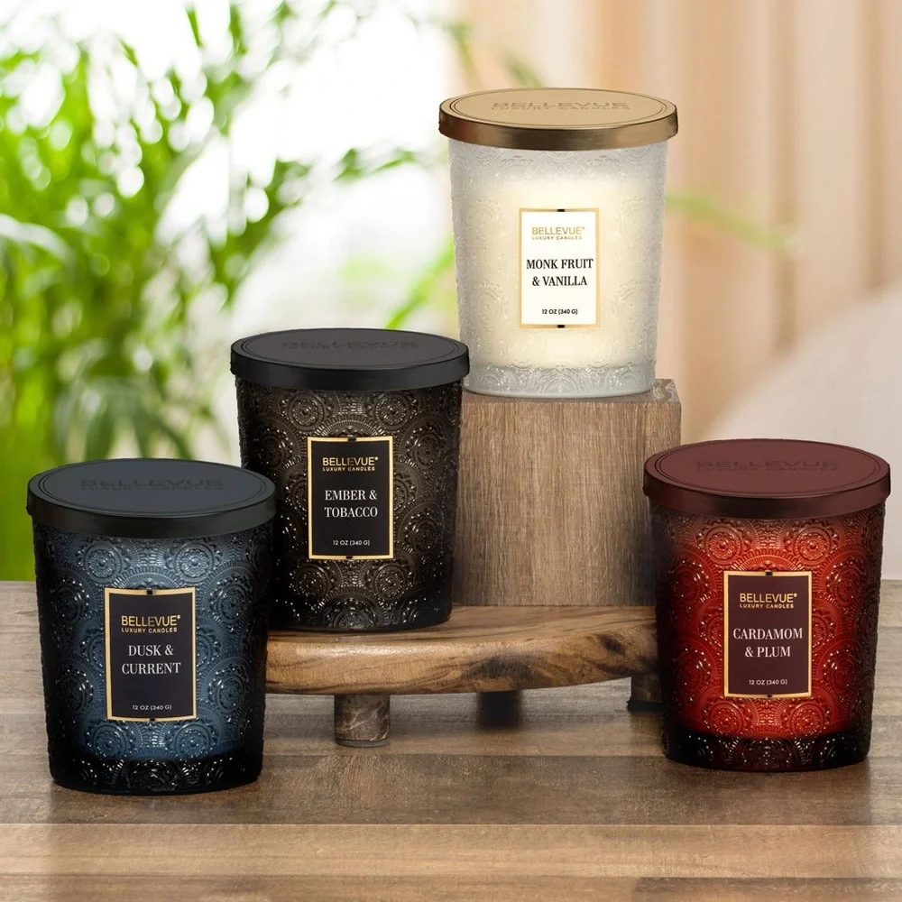 Bellevue Double Wick 12 oz Luxury Candle ~ Cardamom & Plum ~ New!